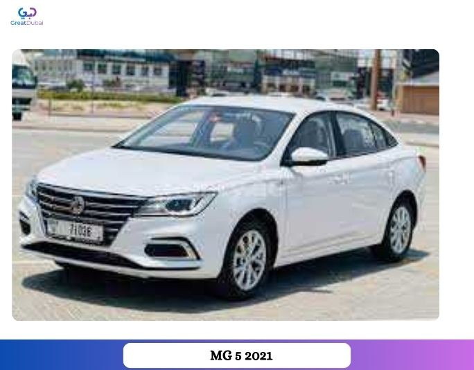 Rent MG 5 2022 in Dubai - Affordable Sedan Rental-image