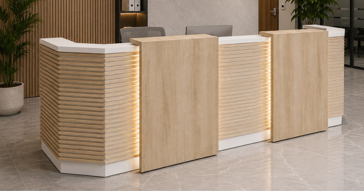 Mira Medium Reception Desk Dubai | Modern Reception Counter UAE